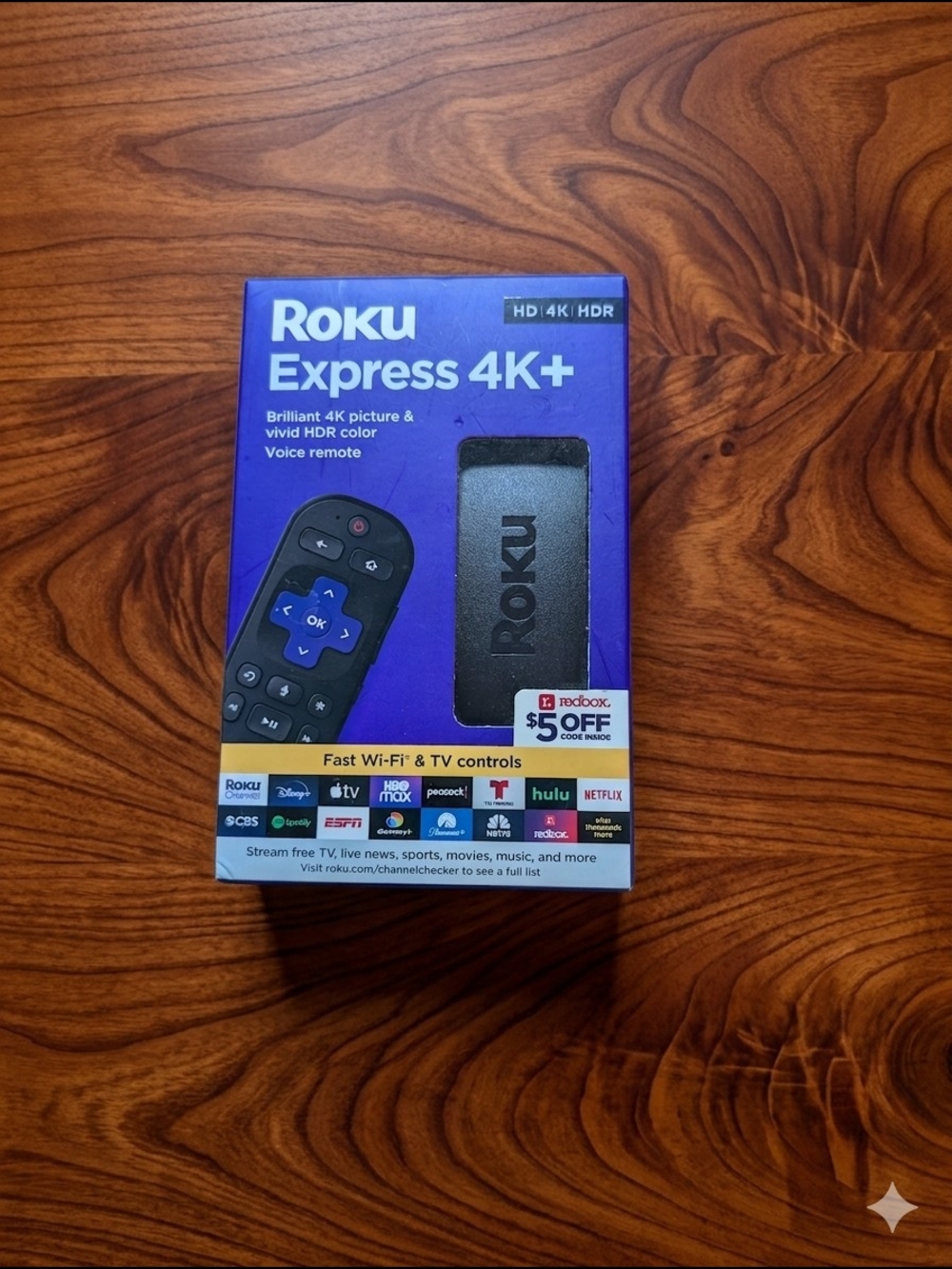 Roku Express 4K+ Streaming Player - Purple Retail Box